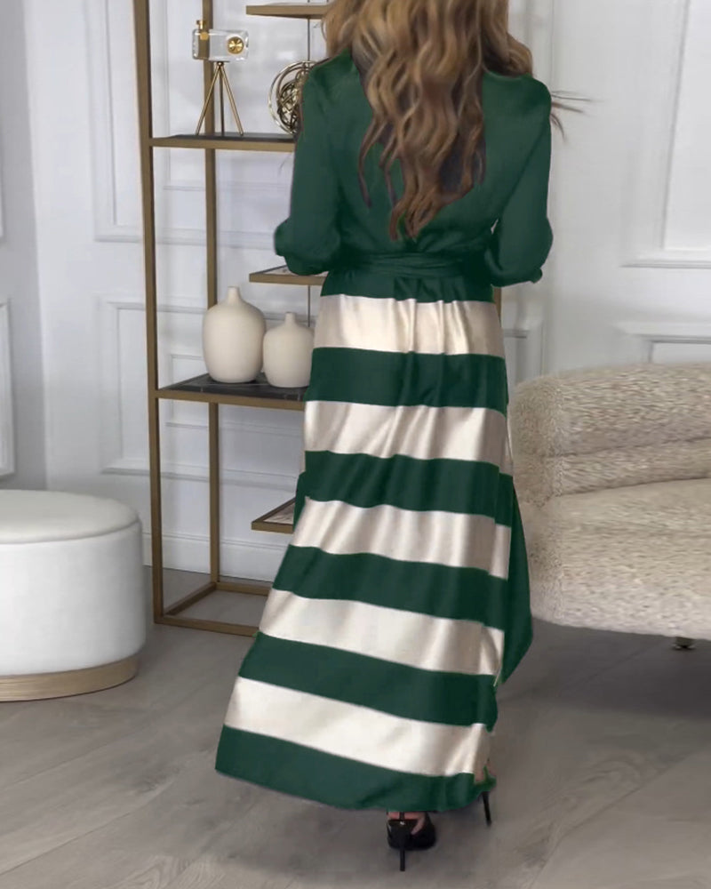 Amelia Striped Maxi Dress