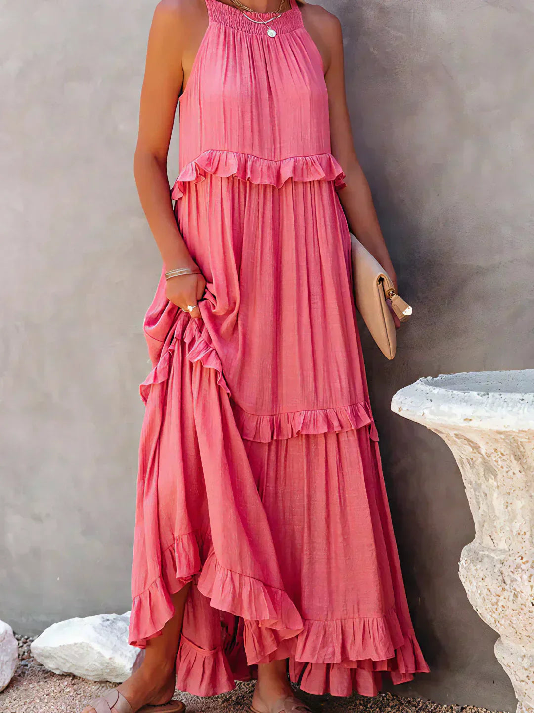 Amelia Halter Maxi Dress