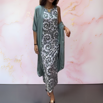 Shelly Elegant Dress With Cardigan