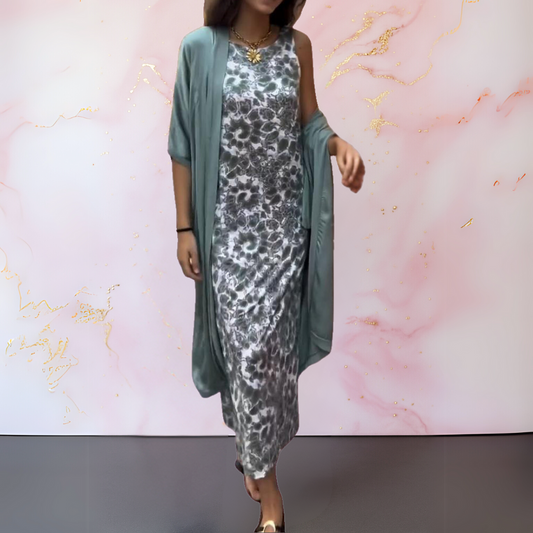 Shelly Elegant Dress With Cardigan