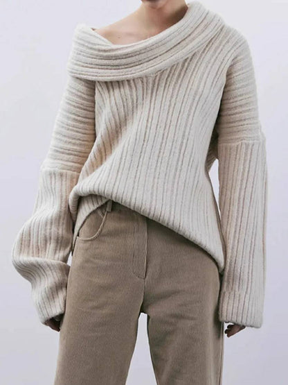Chunky High Roll Neck Oversized Sweater
