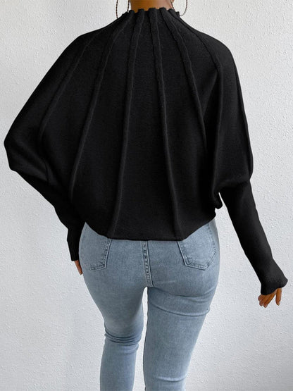 Classic Dolman Sleeve Knit Sweater