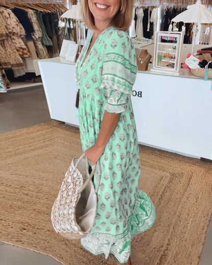 VERONA | BOHO V-NECK DRESS
