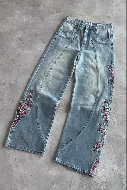 Blossom Sentinel Embroidered Jeans