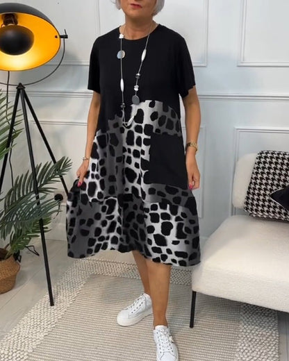 - Casandra Abstract Midi Dress