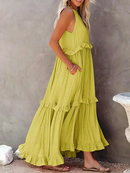 Amelia Halter Maxi Dress