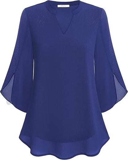 Graceful Split Sleeve Blouse