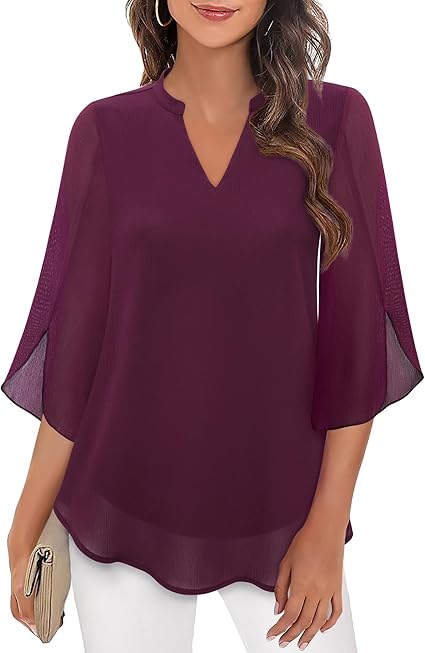 Graceful Split Sleeve Blouse