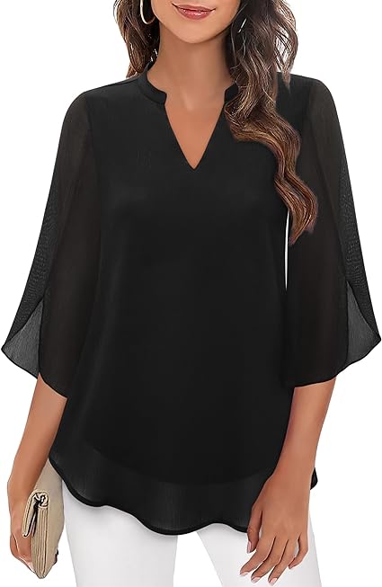 Graceful Split Sleeve Blouse