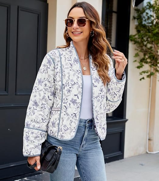 Reversible Jacket with Ethnic Floral Design