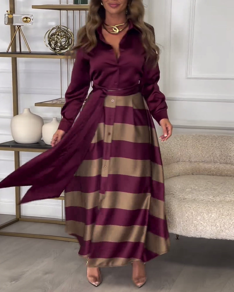 Amelia Striped Maxi Dress