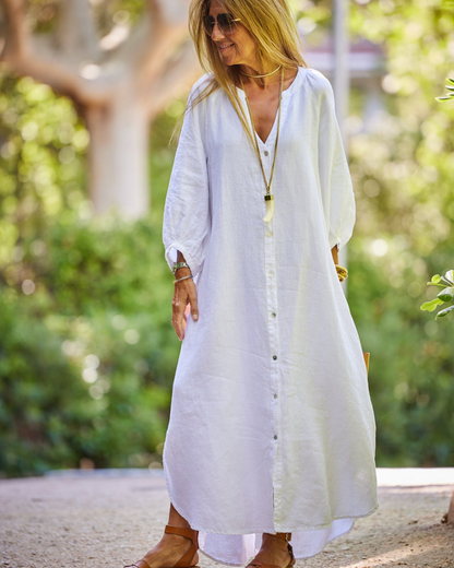 Amelia Linen Dress