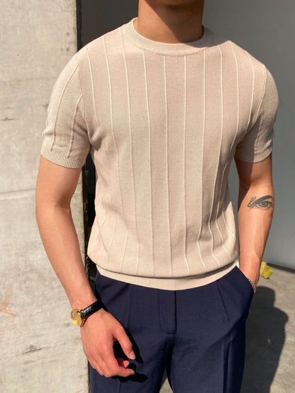 MV Muscle Fit Knitted Round Neck T-Shirt