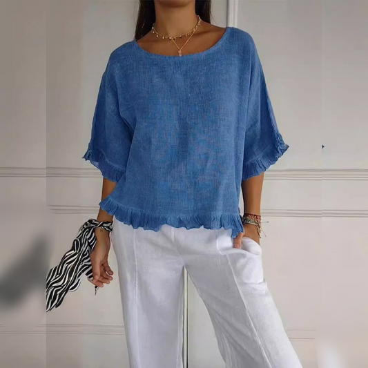 Casual Frilled Sleeve Top