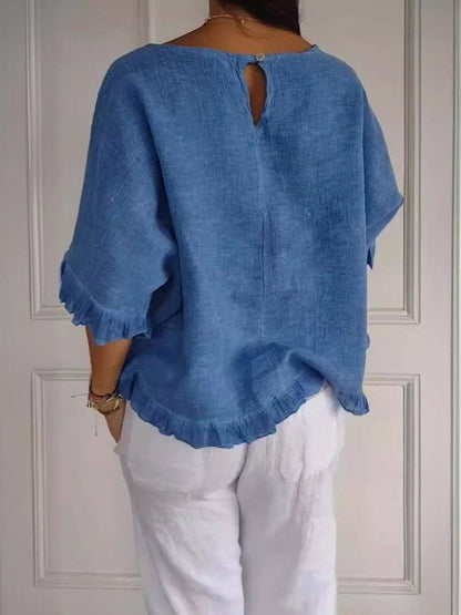 Casual Frilled Sleeve Top