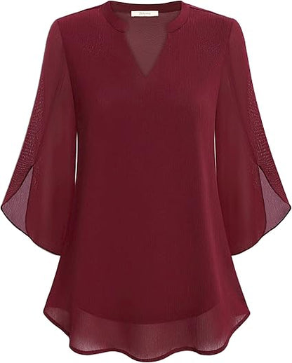 Graceful Split Sleeve Blouse