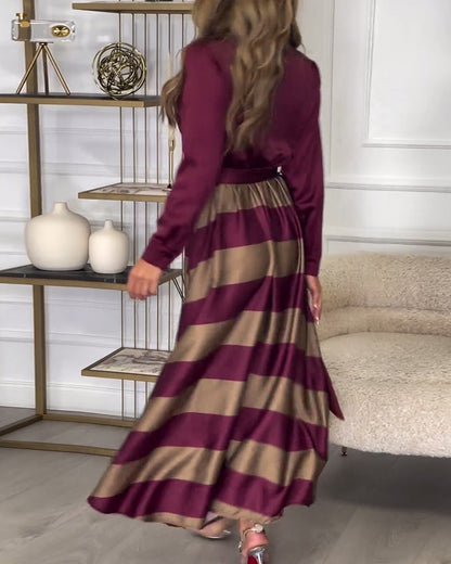 Amelia Striped Maxi Dress