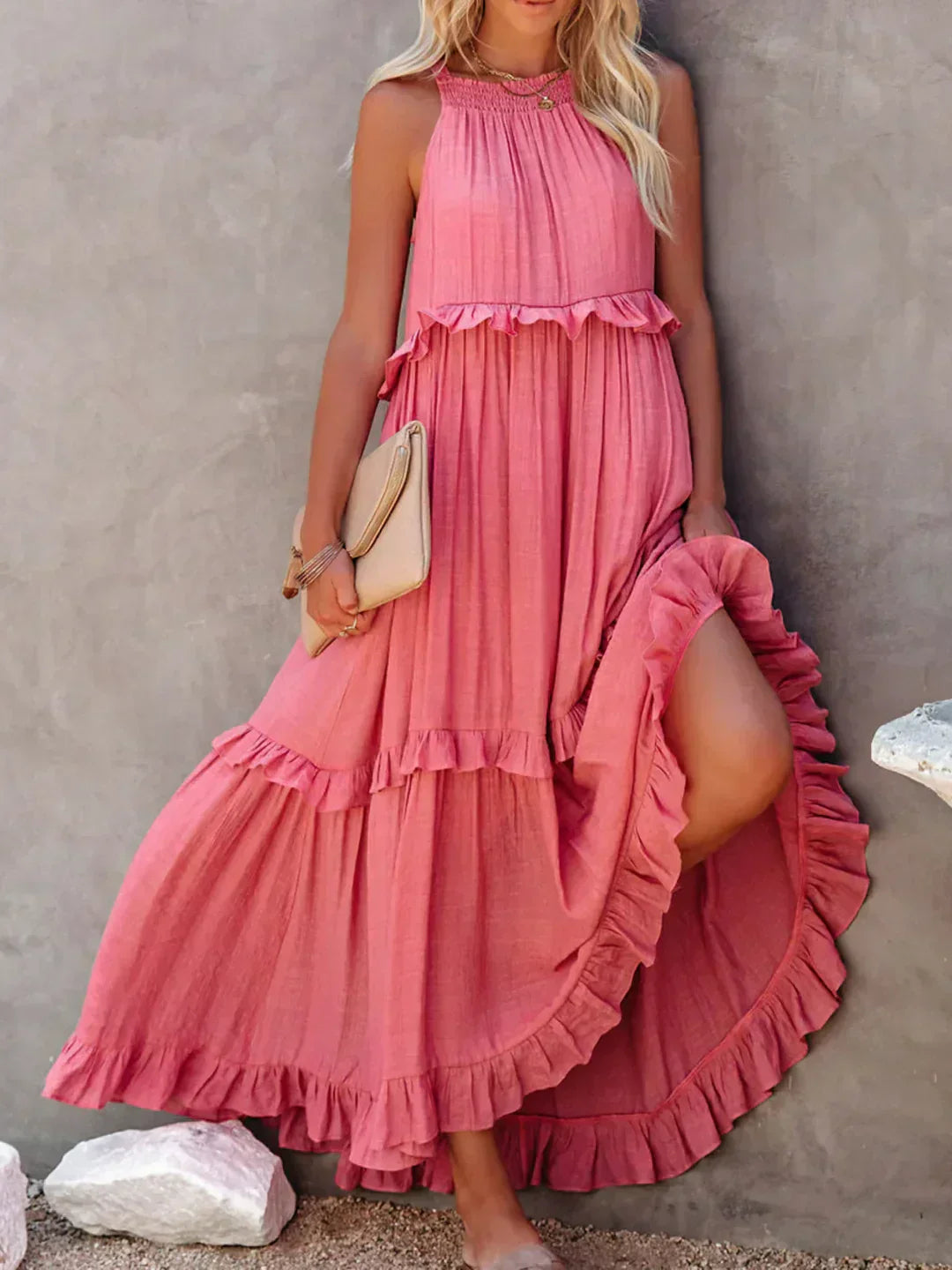 Amelia Halter Maxi Dress