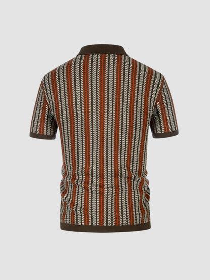 MV Knitwear Fashion Striped Jacquard Shirt