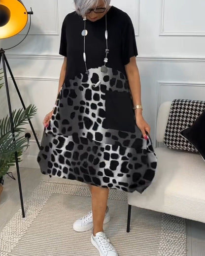 - Casandra Abstract Midi Dress