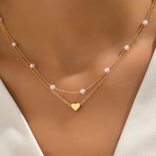 Amelia Heart Charm Necklace