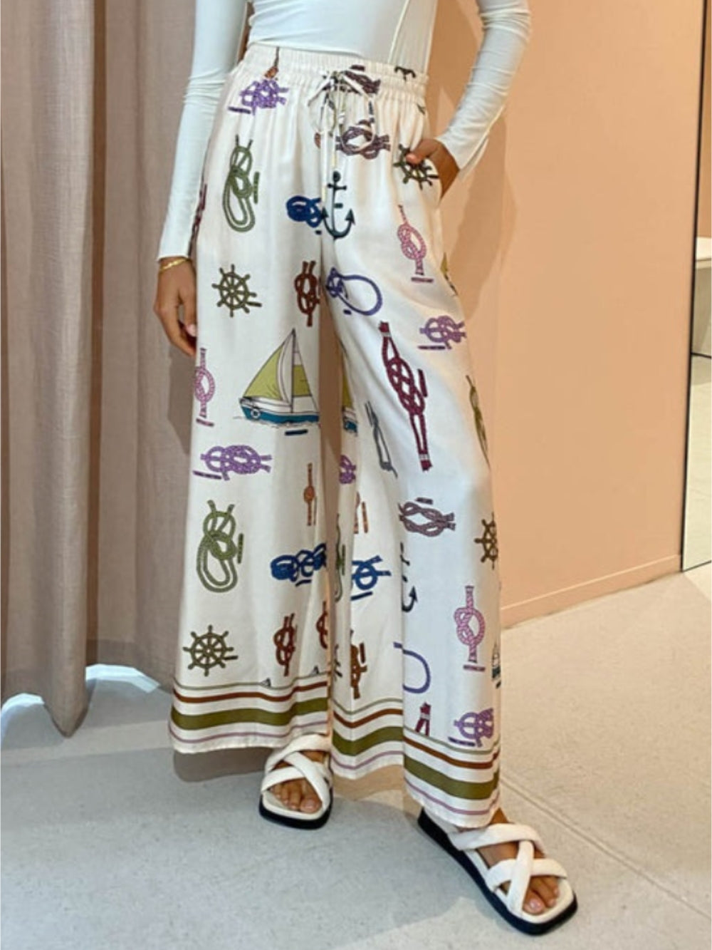 Artisan Nautical-Themed Pants Set