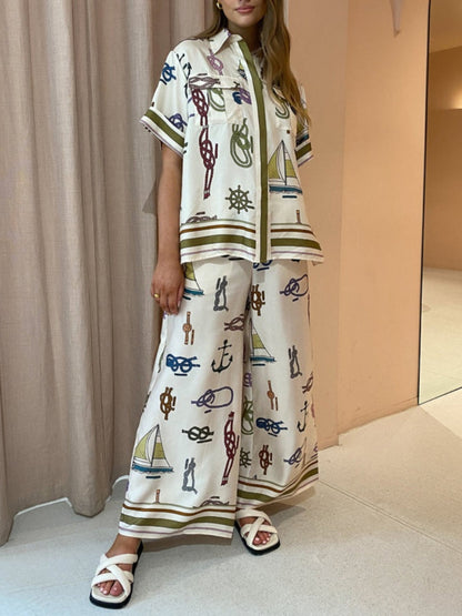 Artisan Nautical-Themed Pants Set