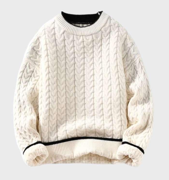 Antonio™ | Elegant Cut Knitted Sweater with Round Neck