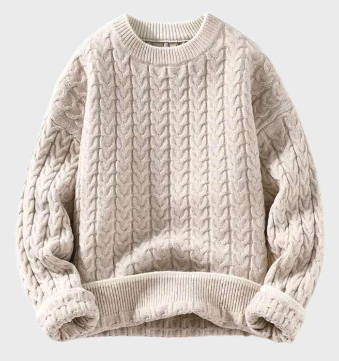 Antonio™ | Elegant Cut Knitted Sweater with Round Neck