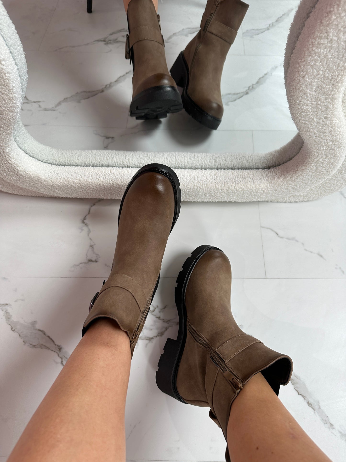 Bianca Khaki Boots