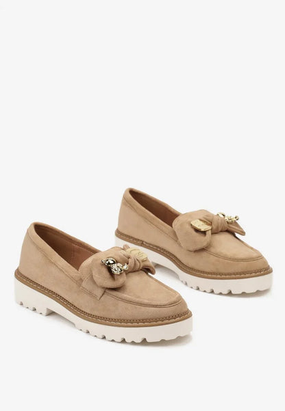 Bow Khaki Mocassin