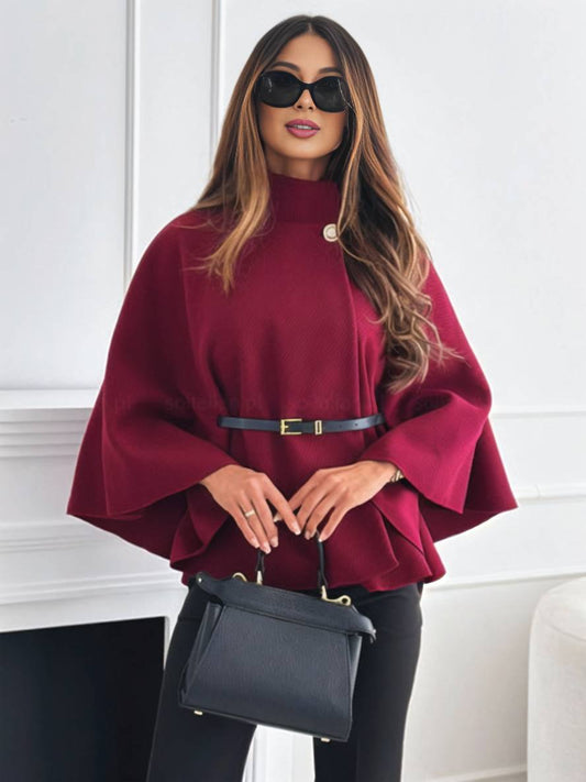 Lola Red Poncho Coat