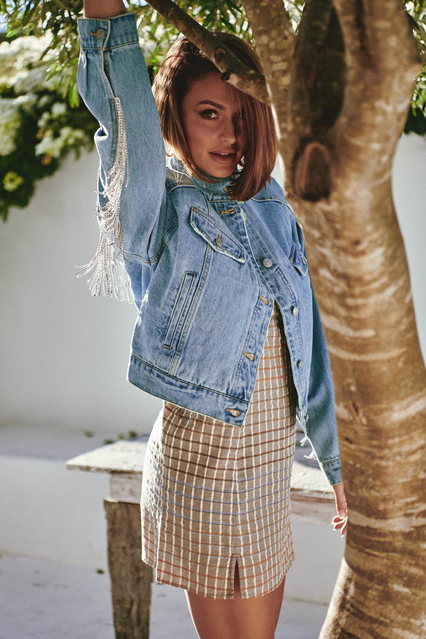 Amelia Denim Bomber