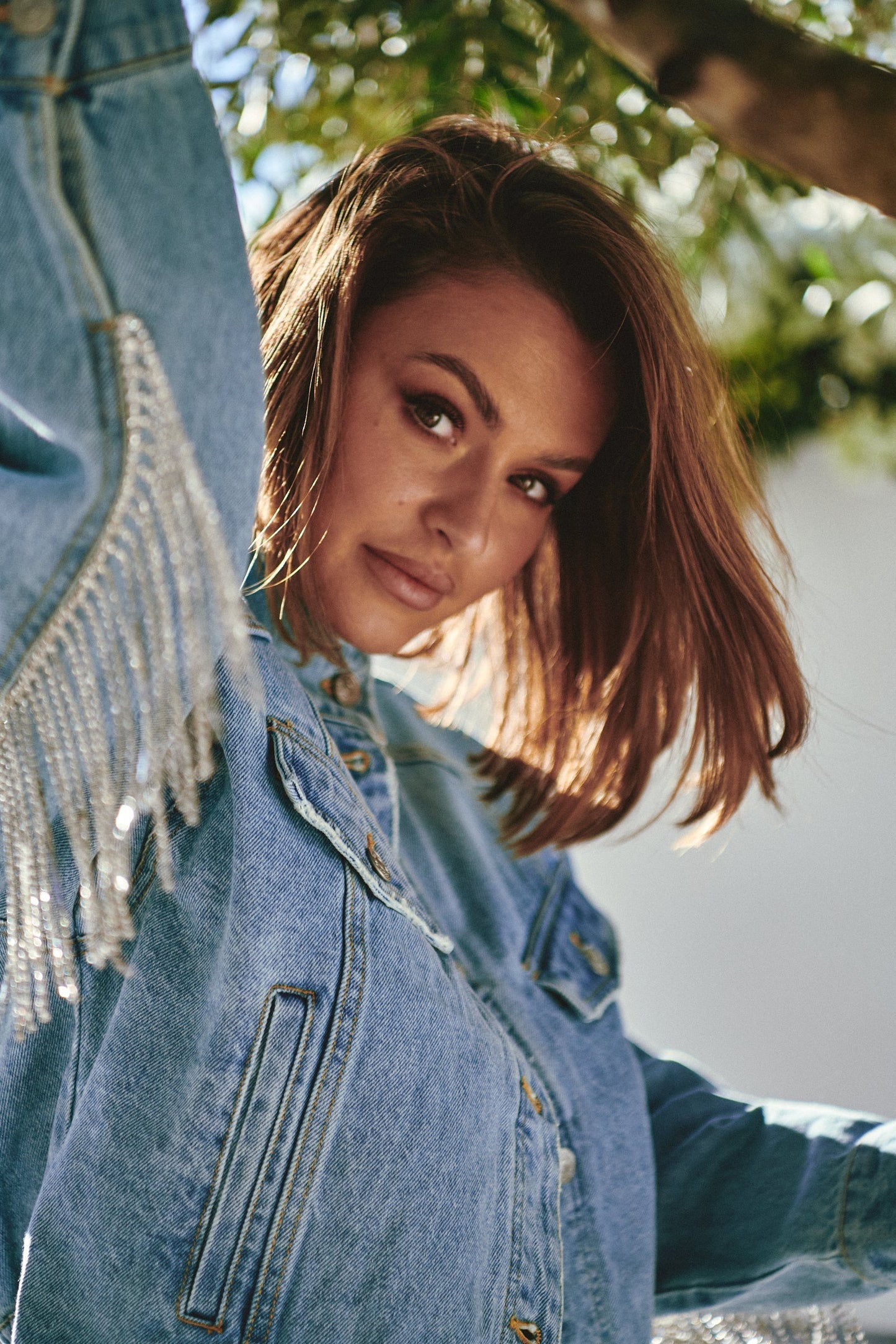 Amelia Denim Bomber