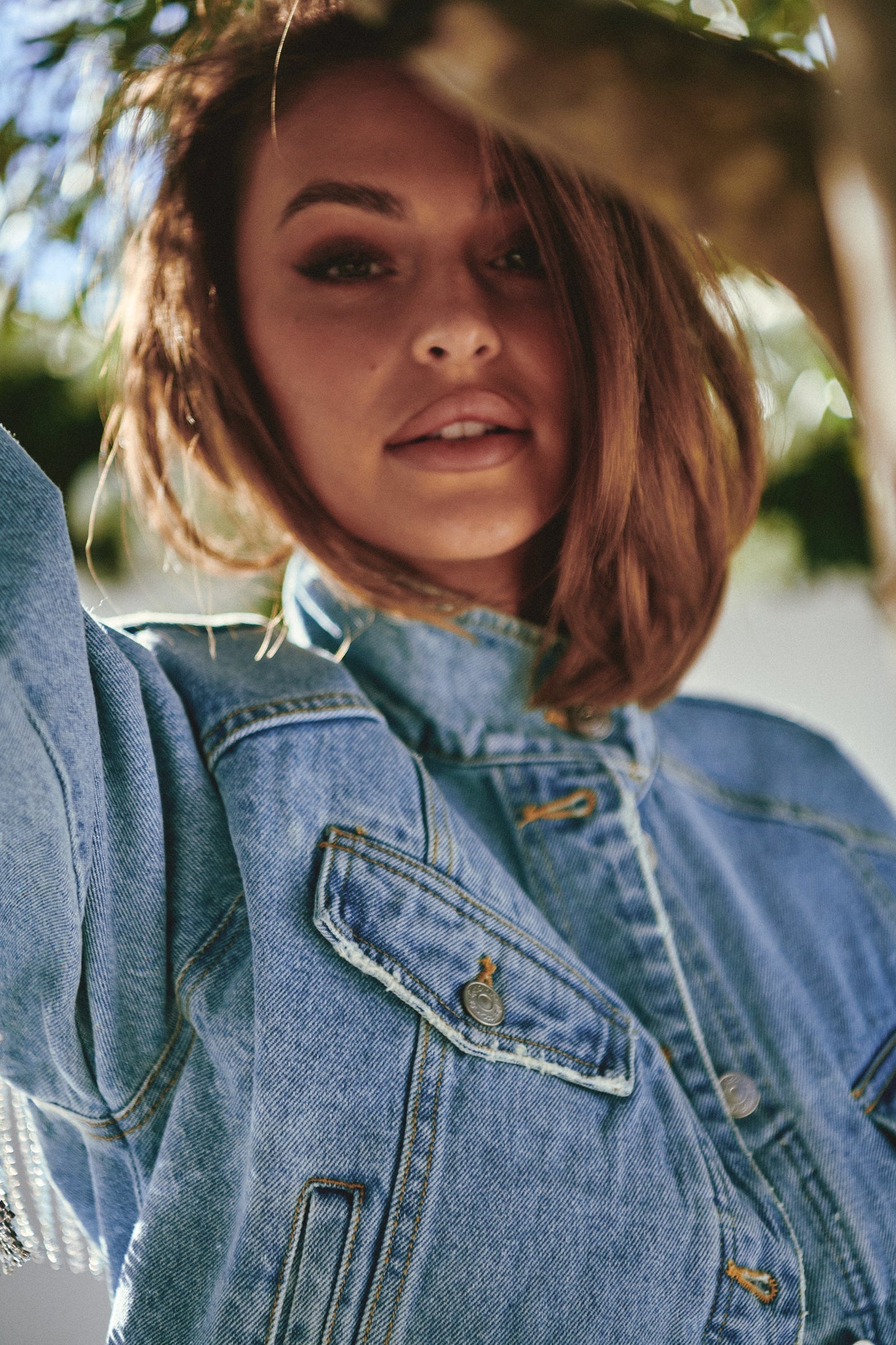 Amelia Denim Bomber
