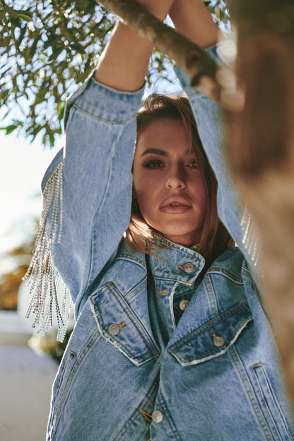Amelia Denim Bomber
