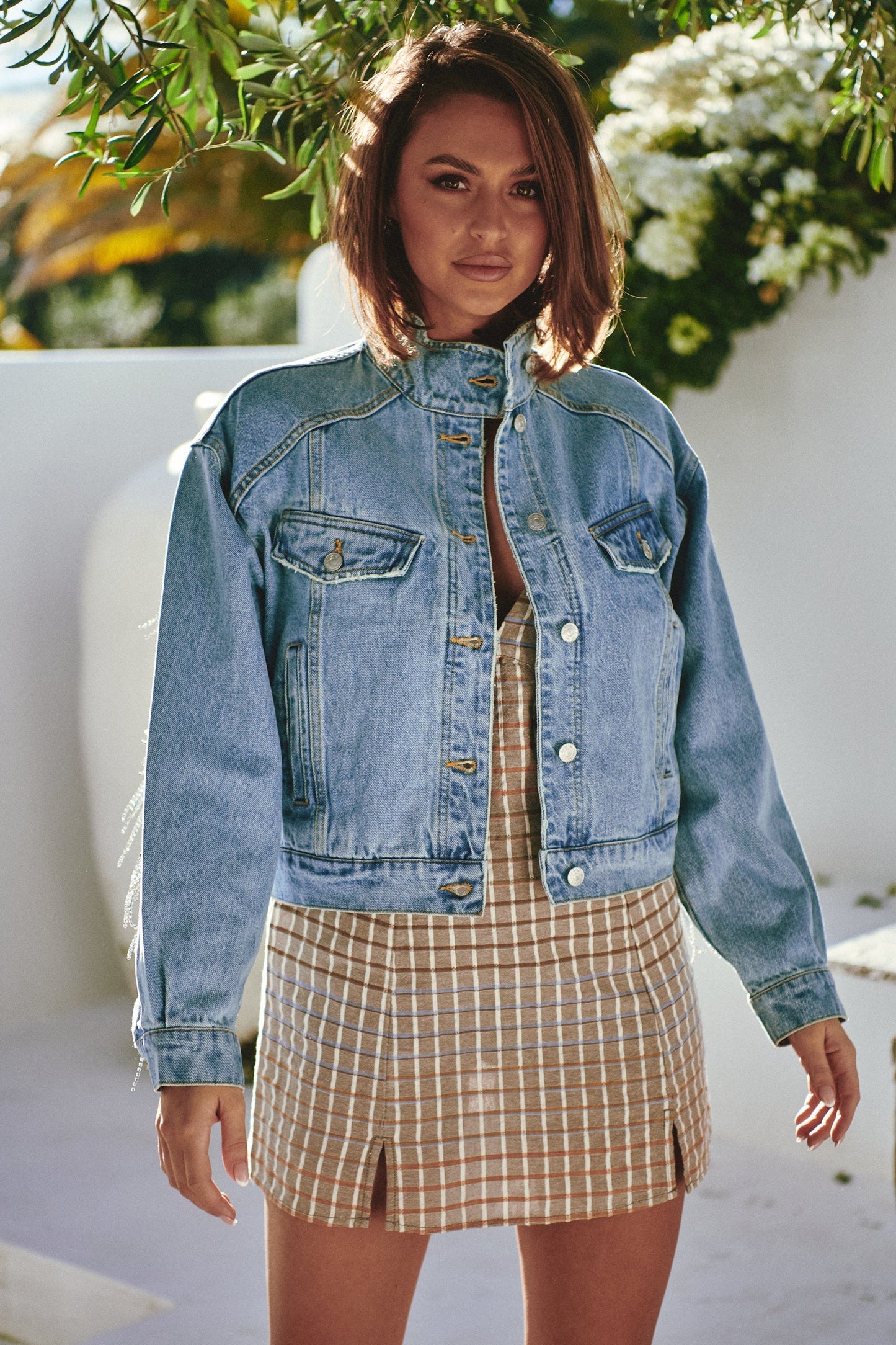 Amelia Denim Bomber