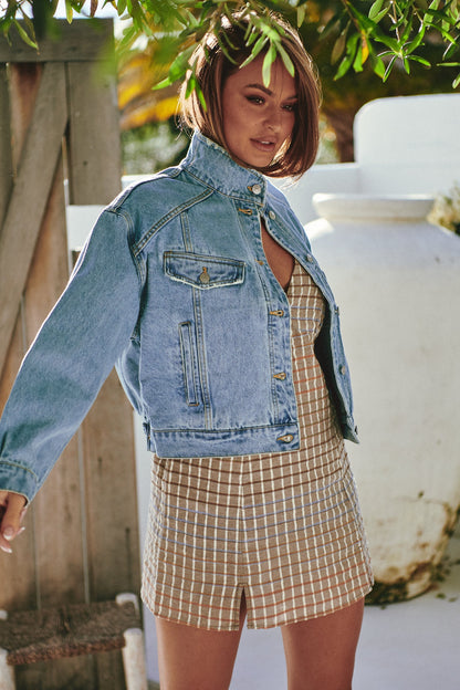 Amelia Denim Bomber