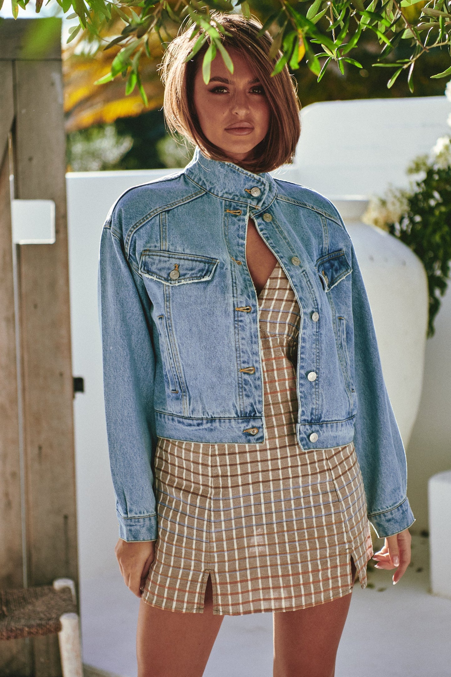 Amelia Denim Bomber