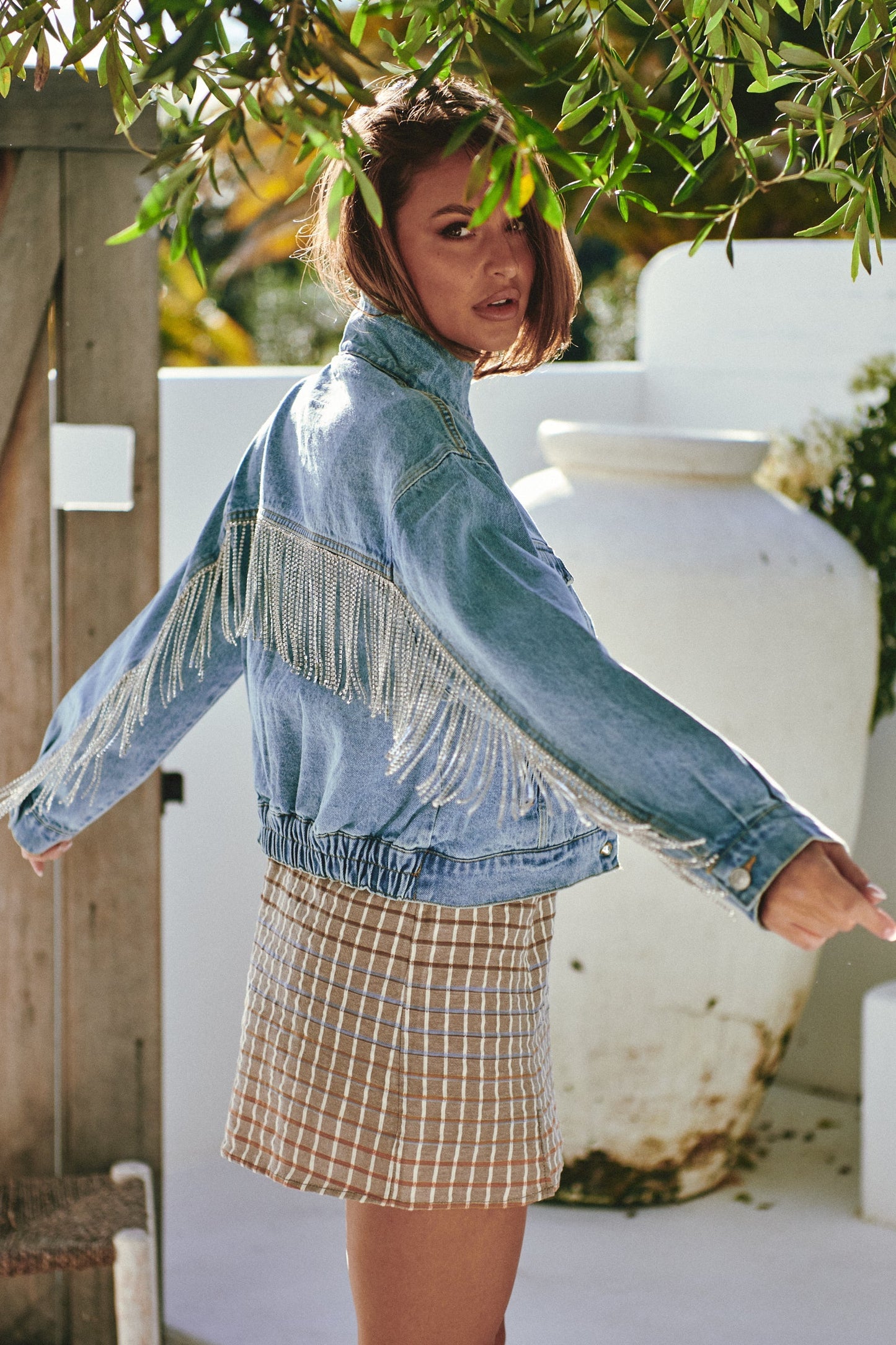 Amelia Denim Bomber