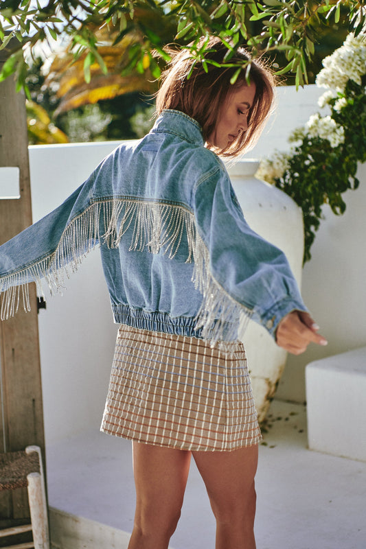Amelia Denim Bomber