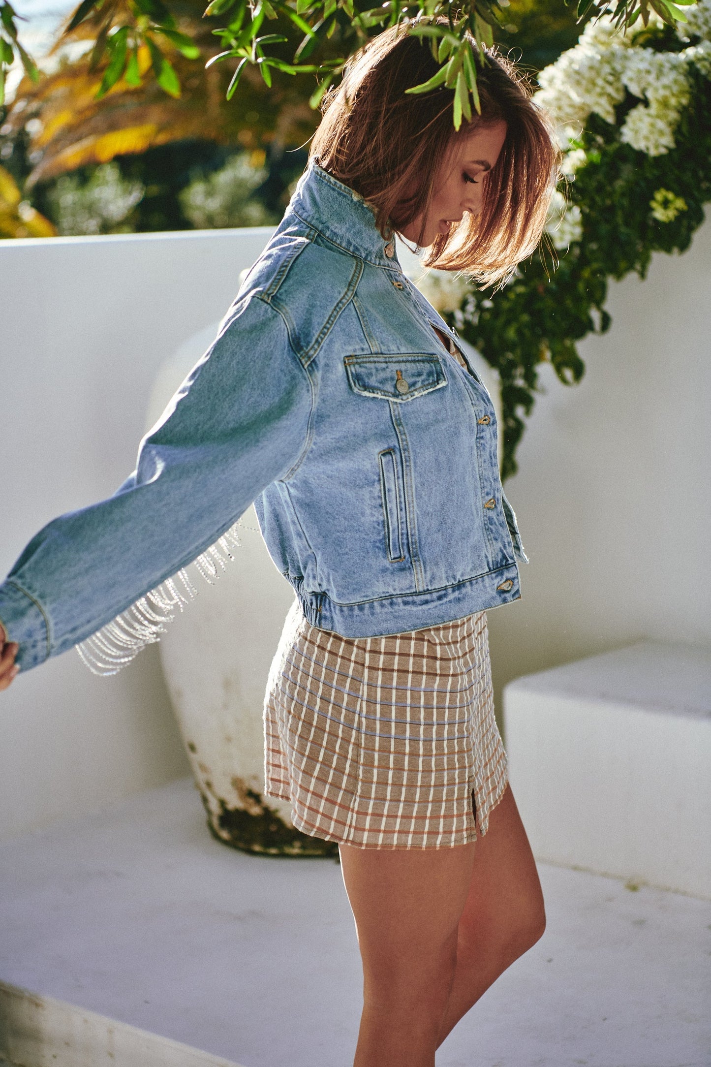 Amelia Denim Bomber