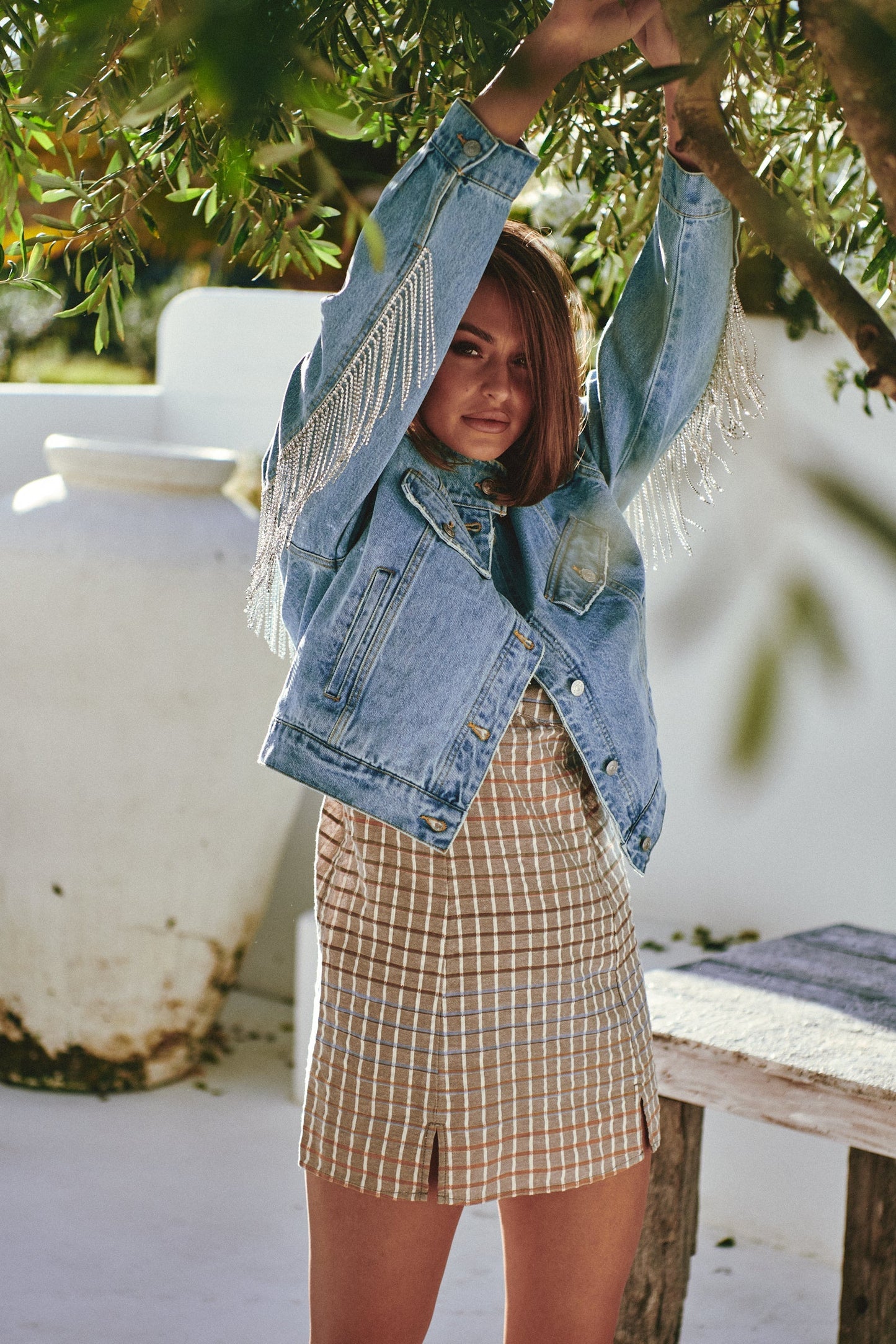 Amelia Denim Bomber