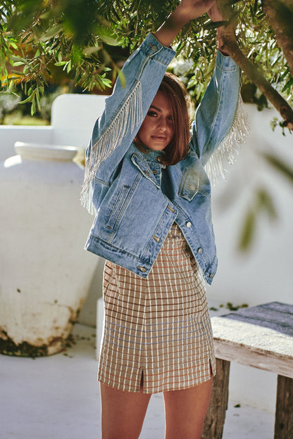 Amelia Denim Bomber