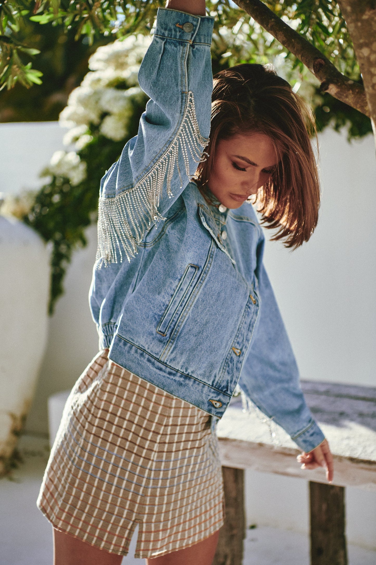 Amelia Denim Bomber
