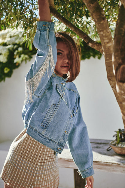 Amelia Denim Bomber