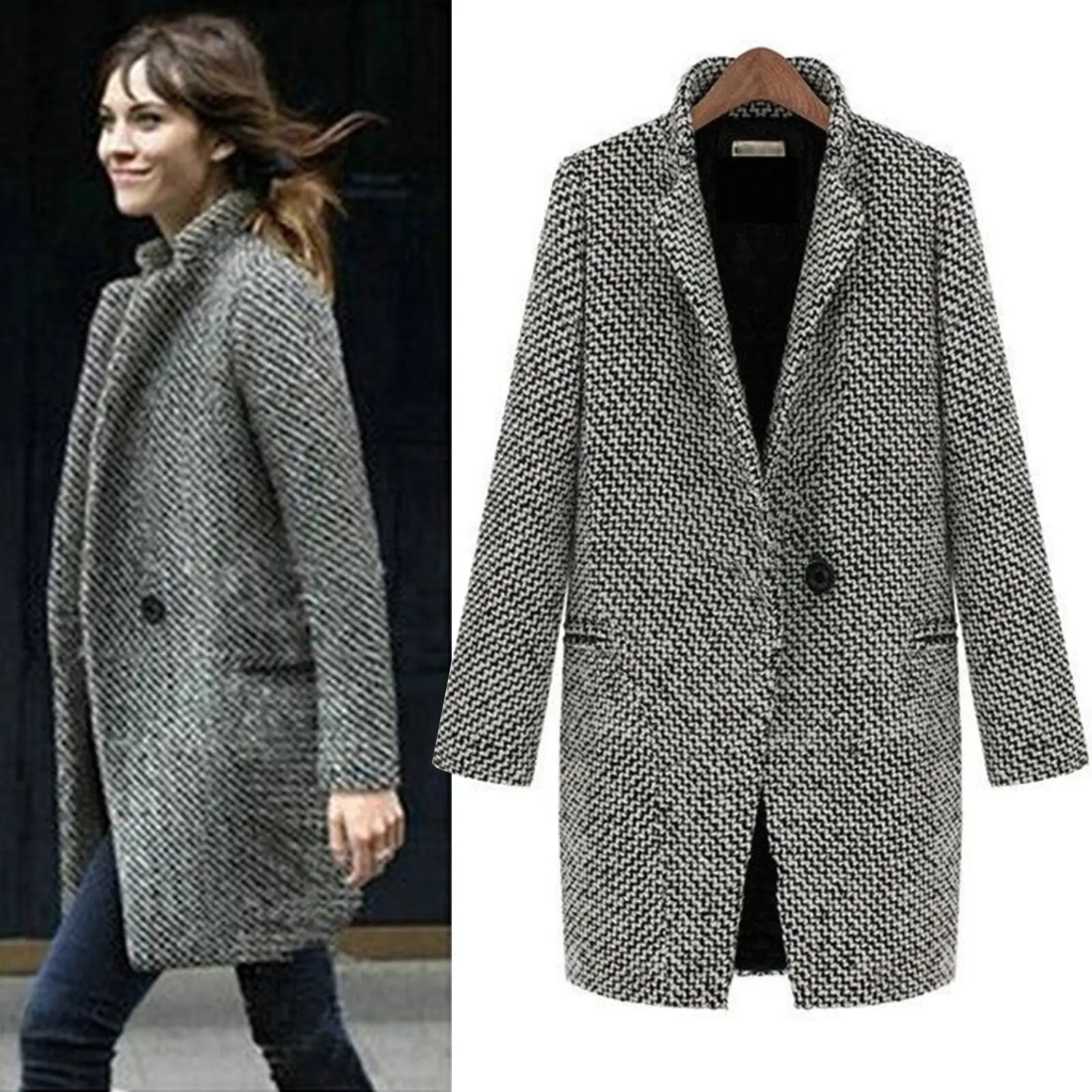 Linda Long Wool Coat