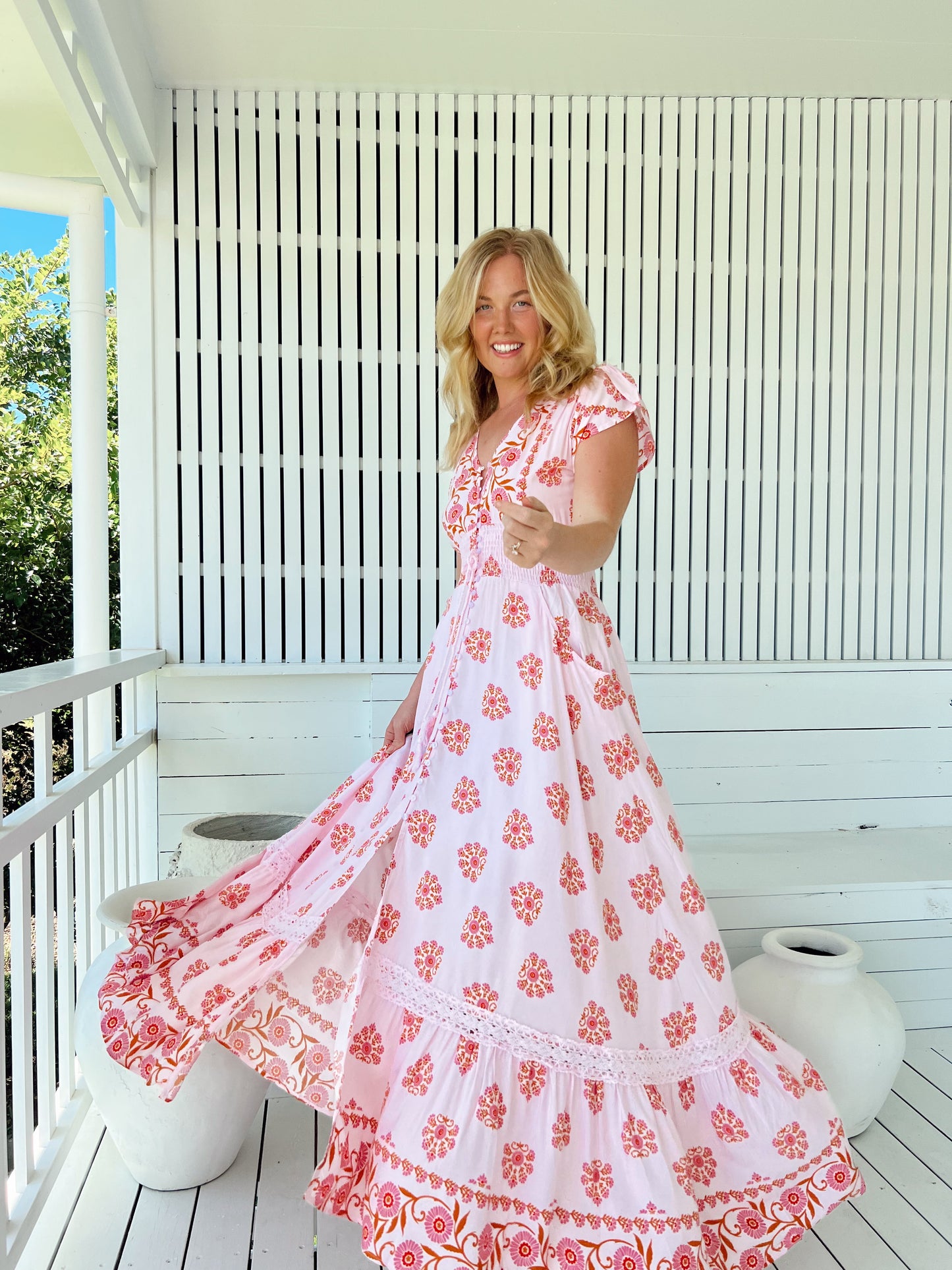 Romi Maxi Dress - Desert Wildflower Print