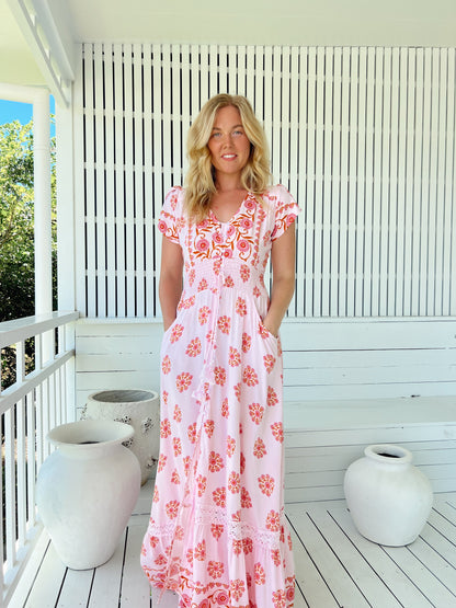 Romi Maxi Dress - Desert Wildflower Print