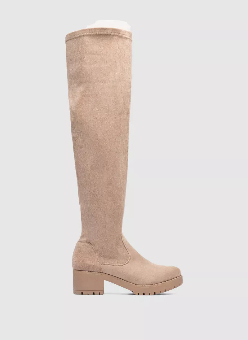 Carly High Beige Boots